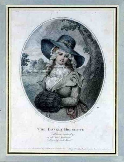 La Bella Bruna, inciso da E. Williams, pub. da Prattent da William (after) Ward