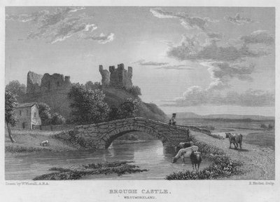 Castello di Brough, Westmoreland da William (after) Westall