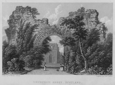 Abbazia di Dryburgh, Scozia da William (after) Westall