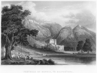 Fortezza di Bowrie, nel Rajpootana (incisione) da William (after) Westall