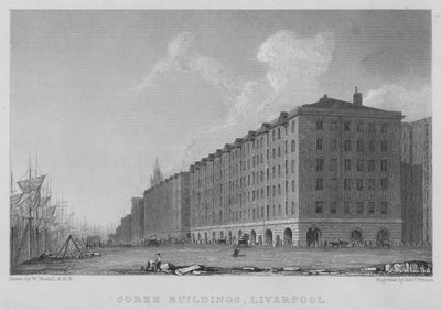 Edifici di Goree, Liverpool da William (after) Westall