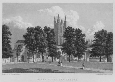 Green Court, Canterbury da William (after) Westall