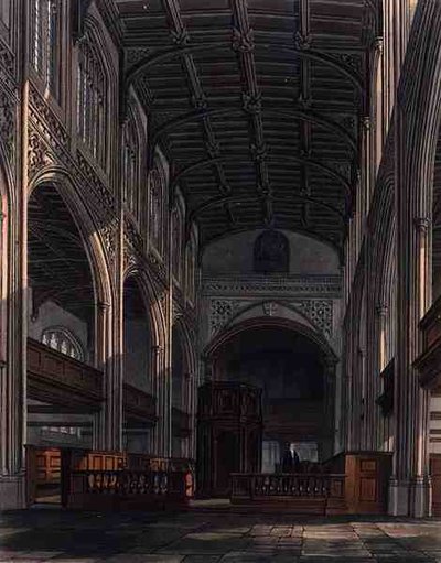 Interno della Chiesa di Santa Maria, Cambridge, da 