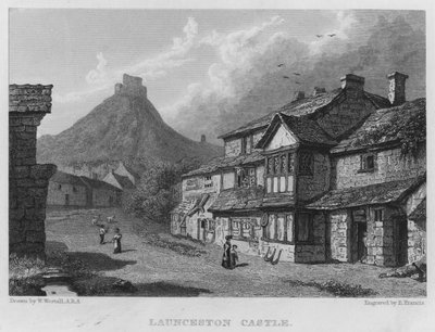Castello di Launceston da William (after) Westall