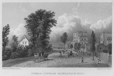 Cottage di Steel, Haverstock Hill da William (after) Westall