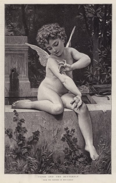 Cupido e la Farfalla da William Adolphe (after) Bouguereau