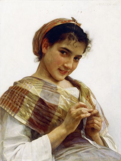 Una ragazza bretone, 1889 da William Adolphe Bouguereau