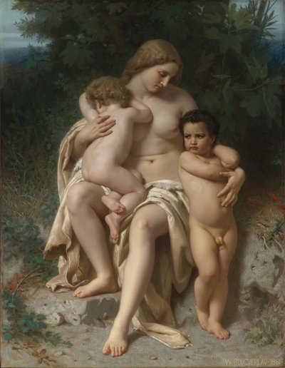Il primo litigio Caino e Abele, 1861 da William Adolphe Bouguereau