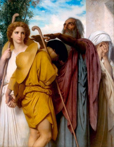 Tobia che saluta suo padre da William Adolphe Bouguereau