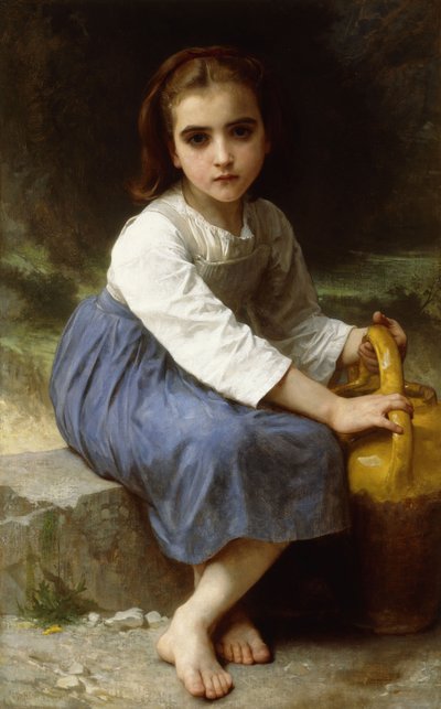 Giovane ragazza con una brocca; Jeune Fille à la Cruche, 1885 da William Adolphe Bouguereau