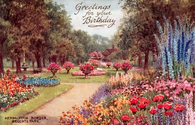 Bordo Erbaceo, Regents Park da William Affleck Carruthers
