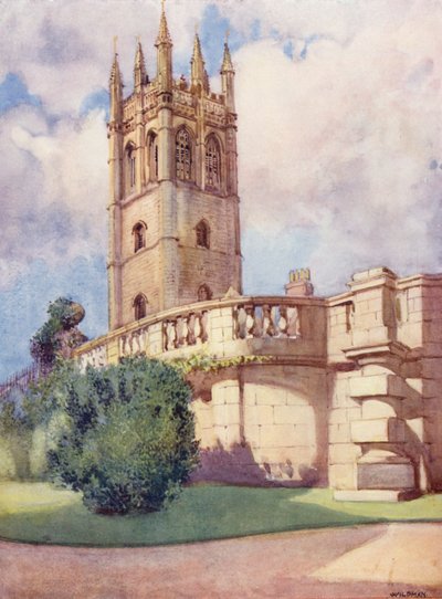 Torre di Magdalen dal Giardino Botanico da William Ainsworth Wildman