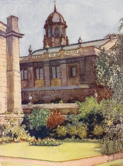 Teatro Sheldonian e Biblioteca Bodleiana dal giardino del Rettore, Exeter College da William Ainsworth Wildman