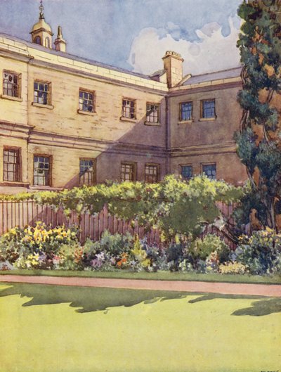 Trinity College dal giardino da William Ainsworth Wildman