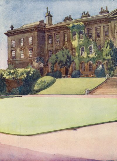 Quadrilatero anteriore del Worcester College (litografia a colori) da William Ainsworth Wildman