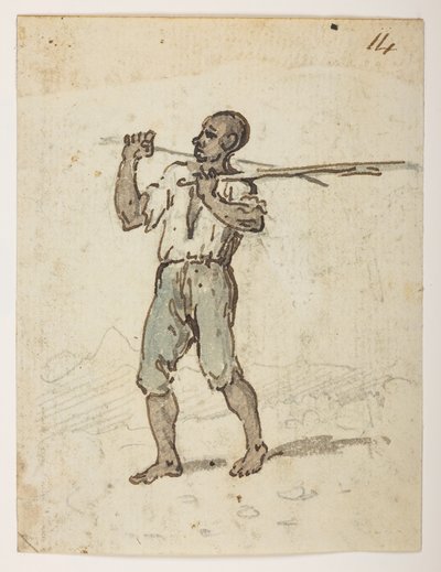 Abitante di San Giacomo, da un Album di 372 disegni di paesaggi, coste, costumi e vita quotidiana realizzati durante l