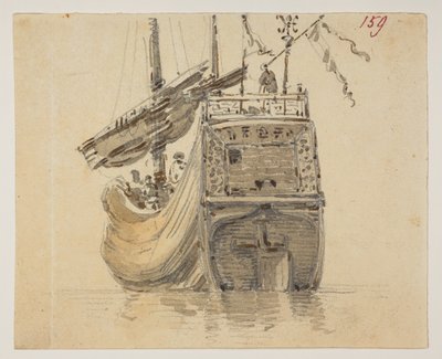 159 Una barca, da un Album di 372 disegni di paesaggi, coste, costumi e vita quotidiana realizzati durante l