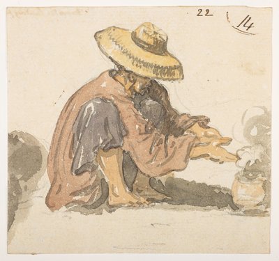 Uomo, probabilmente di Turon Bay, da un Album di 372 disegni di paesaggi, coste, costumi e vita quotidiana realizzati durante l
