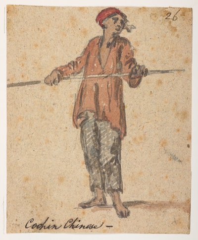 Cochin Chinese, da un Album di 372 disegni di paesaggi, coste, costumi e vita quotidiana realizzati durante l