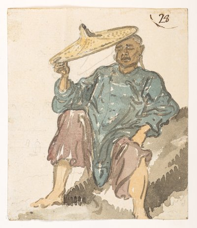 Figura dormiente, probabilmente da Turon Bay, da un Album di 372 disegni di paesaggi, coste, costumi e vita quotidiana realizzati durante l