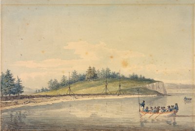 Pali notevoli supportati, a Port Townsend, Golfo di Georgia da William Alexander