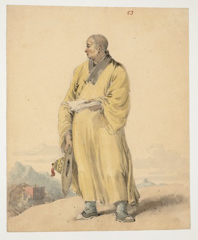 WD 961 f.53, Ritratto di un Lama, o Bonzo da William Alexander