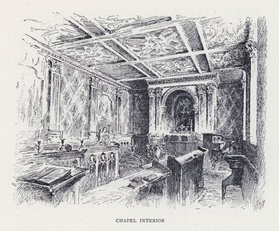 Interno della Cappella (incisione) da William Alexander Ansted