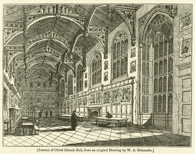 Interno della Christ Church Hall da William Alfred Delamotte