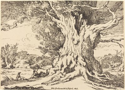 Riposo, Uomini e Cani sotto un Grande Albero da William Alfred Delamotte