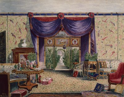 La Sala Cinese a Middleton Park, Oxfordshire da William Alfred Delamotte