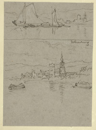 Due scene fluviali da William Alfred Delamotte