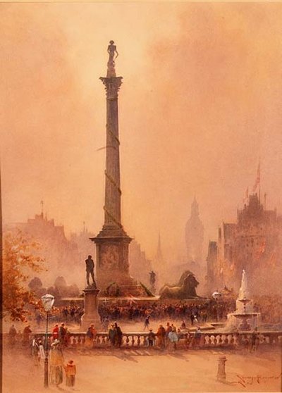 La celebrazione del Trafalgar Day, Trafalgar Square da William Allister Macdonald