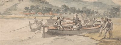 Barche e uomini sulla riva da William Anderson