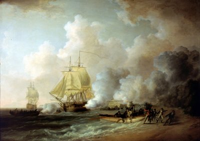 La cattura di Fort Louis (Martinica) da parte dei britannici, il 20 marzo 1794 da William Anderson