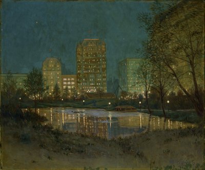 Central Park e il Plaza, 1917-1918 da William Anderson Coffin