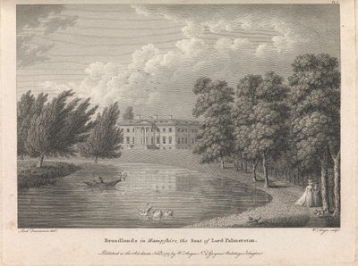 Broadlands in Hampshire, la Residenza di Lord Palmerston, tavola 1; pagina 42 (Volume Uno) da William Angus
