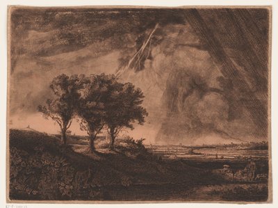 Tre alberi con fulmine da William Baillie
