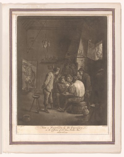 Contadini che giocano a carte in una locanda da William Baillie