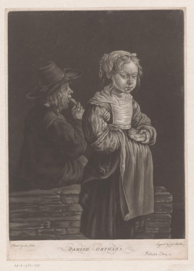 Twee weeskinderen met stuk brood da William Baillie