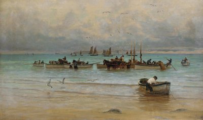 Caricamento del pesce con la bassa marea, St. Ives da William Banks Fortescue