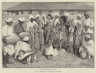 Una festa di ballo Manipur da William Barnes Wollen