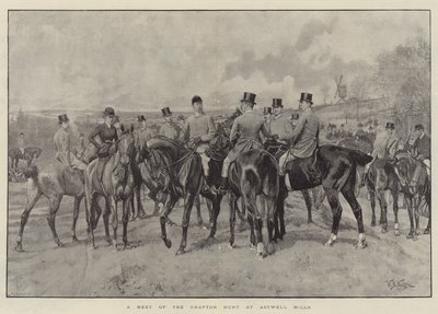 Un incontro della caccia di Grafton ad Astwell Mills da William Barnes Wollen