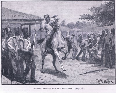 Generale Hearsay e i ribelli, 1857 d.C. da William Barnes Wollen