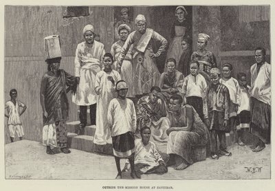 Fuori dalla Casa della Missione a Zanzibar da William Barnes Wollen