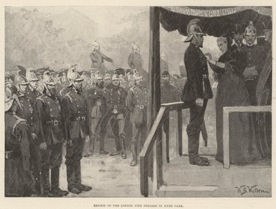 Rassegna della Brigata dei Vigili del Fuoco di Londra a Hyde Park da William Barnes Wollen