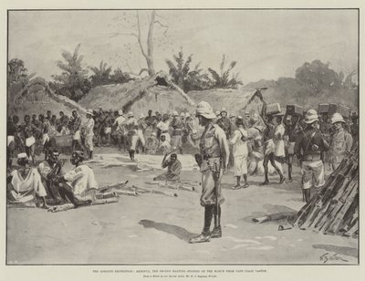La spedizione Ashanti, Akroful, la seconda stazione di sosta sulla marcia da Cape Coast Castle da William Barnes Wollen