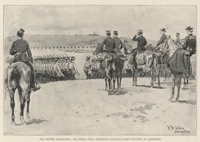 Le manovre autunnali, Sir Evelyn Wood ispeziona la Highland Light Infantry ad Aldershot da William Barnes Wollen
