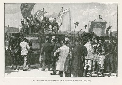 La dimostrazione chartista a Kennington Common, Londra da William Barnes Wollen