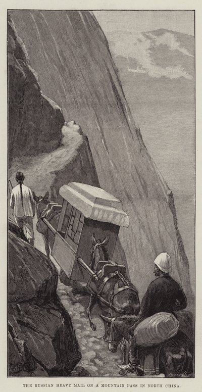 La Posta Pesante Russa su un Passo di Montagna nel Nord della Cina da William Barnes Wollen