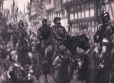 Wallace sulla strada per Westminster Hall AD 1304 da William Barnes Wollen